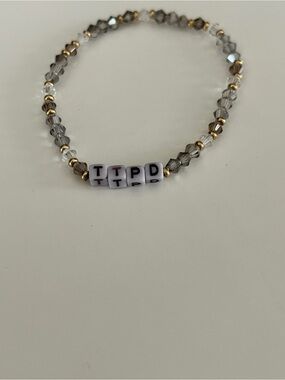 Taylor Swift Friendship Stretch Bracelet in Gray and Gold
